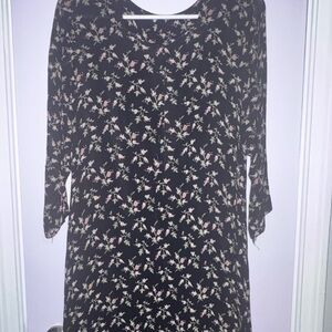 Floral Black Dress